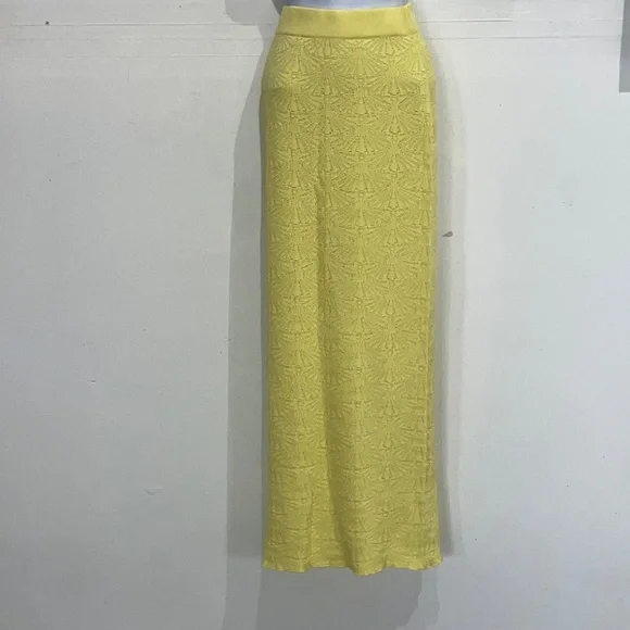Revolve SNDYS yellow knit pencil skirt - Picture 3 of 5